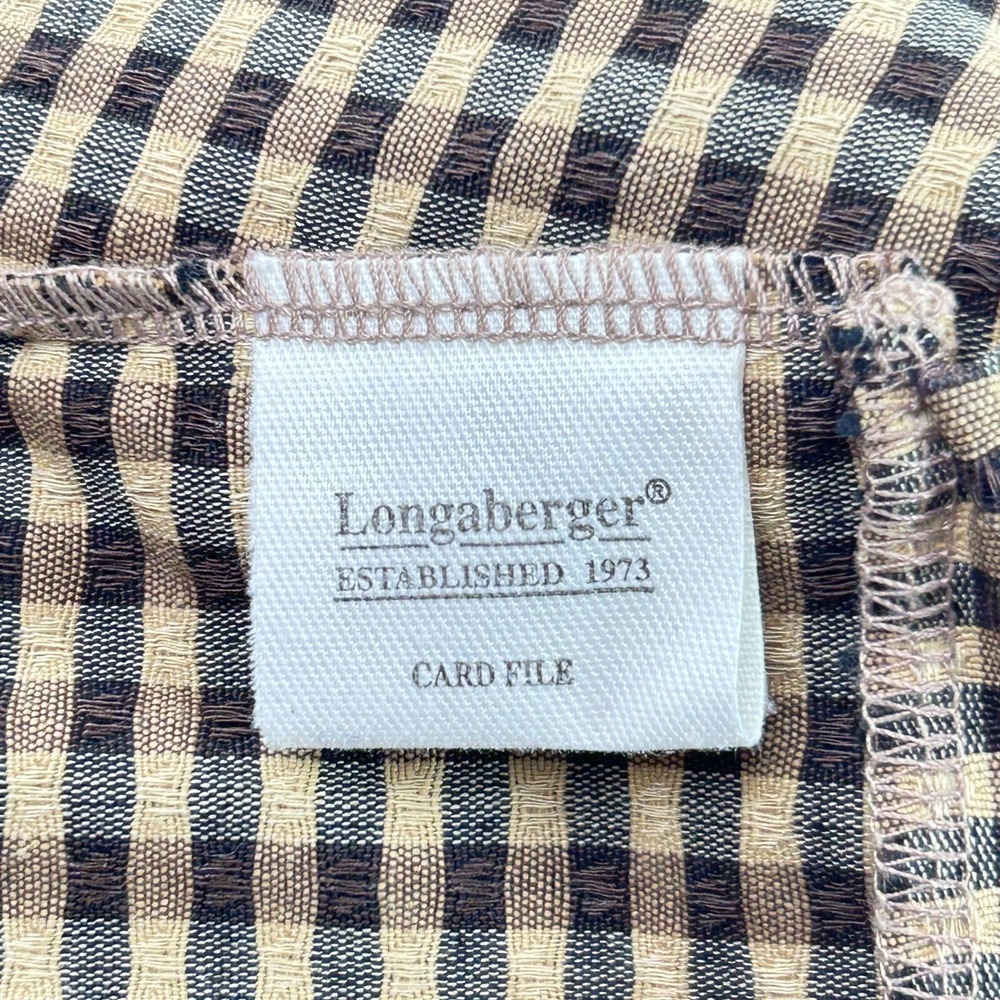 Longaberger 2009 CARD FILE Basket Khaki and Black with Liner‎ & Protector Rare - Picture 9 of 15